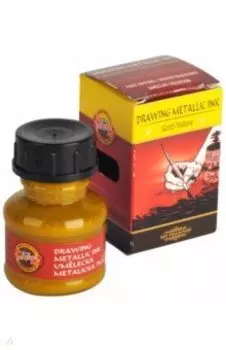 Тушь индийская, металлик желтый