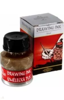 Тушь индийская, серебро