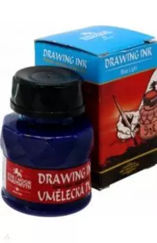 Тушь индийская, синий светлый