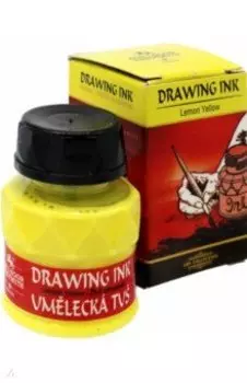 Тушь индийская, желтый лимонный