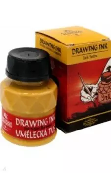 Тушь индийская, желтый темный