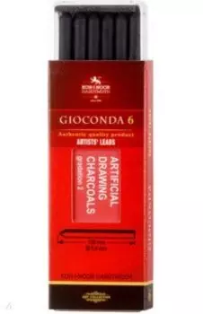 Уголь искусственный, HB, 6 штук