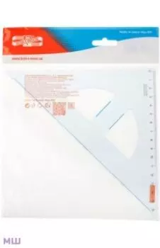 Угольник 45/177, прозрачно-синий пластиковый