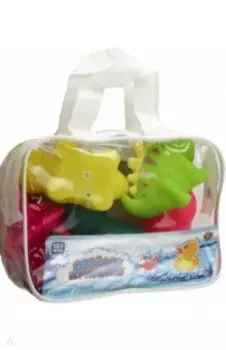 Веселое купание. Сумочка с 5 динозавриками