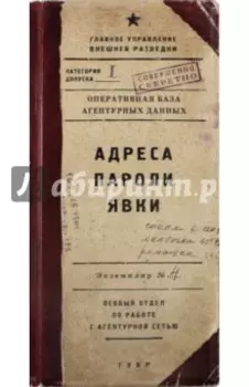 Визитница "Адреса. Пароли. Явки" (4 секции) (B401)