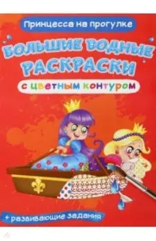 Водные раскраски Принцесса на прогулке