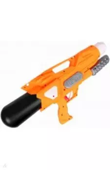 Водный пистолет большой с помпой, оранжево-чёрный