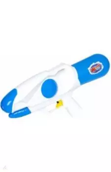 Водный пистолет с помпой, бело-синий