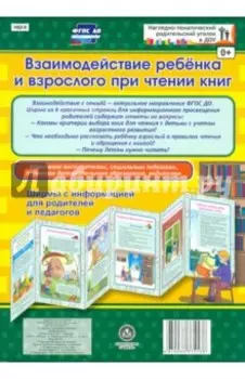 Взаимодействие ребенка и взрослого при чтении книг. Ширмы с информ. для родителей и педаг. ФГОС ДО