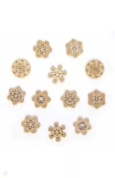 Заготовки для творчества Снежинки, 12 штук