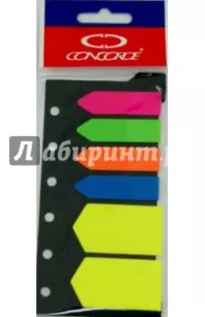 Закладка 4 цвета по 20 листов - 12х48 мм, 2 цвета по 20 лисотв - 25х48 мм