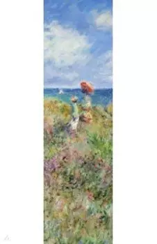 Закладка с резинкой. Клод Моне. Прогулка по скалам Пурвиля