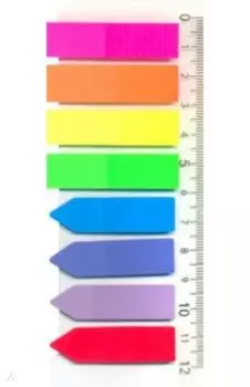 Закладки самоклеящиеся пластисоквые, 8 цветов, 25 шт