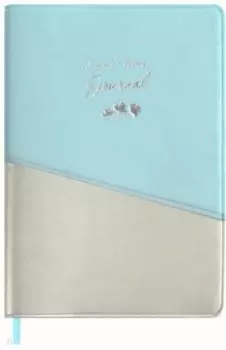 Записная книжка (96 листов, А6, линия, мягкий переплет, ПВХ, голубой+серебряный)