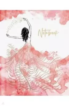 Записная книжка Балерина, 80 листов, А6, линейка, точка