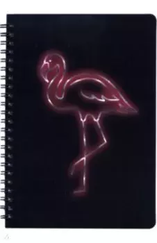 Записная книжка "Фламинго" (А5, 40 листов, клетка, пружина) (NB-A5 N-F)