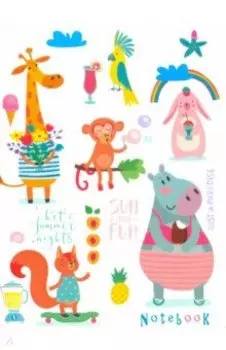 Записная книжка "Каникулы зверят" (64 листа, А6) (С6258-02)