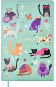 Записная книжка Коты, А6+, 96 листов, линия