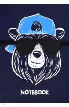 Записная книжка Медведь, кожзам, 96 листов, А6+