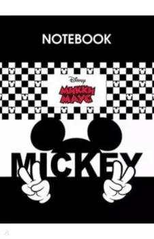 Записная книжка Микки Маус, 48 листов, А6, клетка