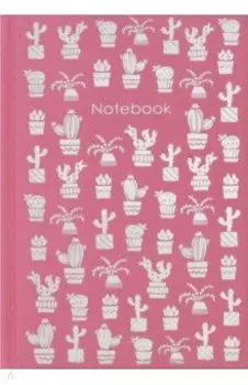 Записная книжка "Серебряные кактусы" (96 листов, А6+, точка) (47888)