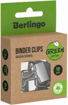 Зажимы для бумаг Green Series, 10 штук