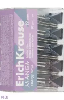 Зажимы для бумаг Manga, 19 мм, 10 штук, ассорти