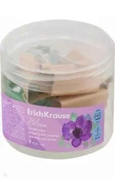 Зажимы для бумаг Pastel Bloom, 32 мм, 9 штук, ассорти