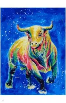 Живопись на холсте 30*40 Космический бык (366-AS)