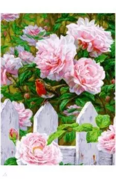 Живопись на холсте Птичка на заборе