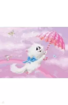 Живопись на холсте Белая кошечка