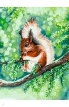 Живопись на холсте Белочка