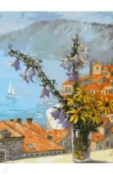 Живопись на холсте Букет с колокольчиками