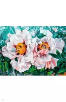 Живопись на холсте Два пиона