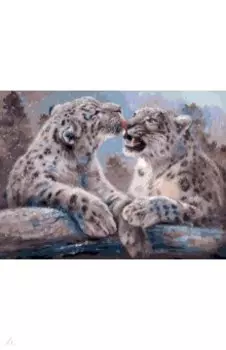 Живопись на холсте "Ирбисы", 30х40 см (341-AS)