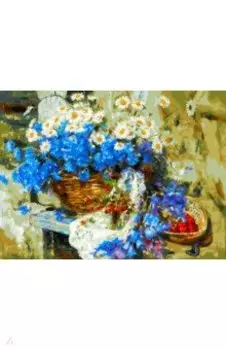 Живопись на холсте Корзина полевых цветов