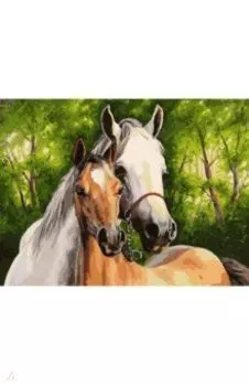 Живопись на холсте "Мать и дитя", 30х40 см. (064-AS)
