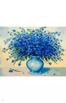 Живопись на холсте Незабудки