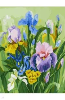 Живопись на холсте "Нежные ирисы", 30х40 см