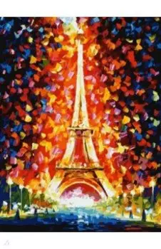 Живопись на холсте Париж - огни Эйфелевой башни