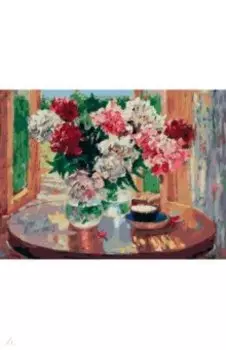 Живопись на холсте Пионы на столе