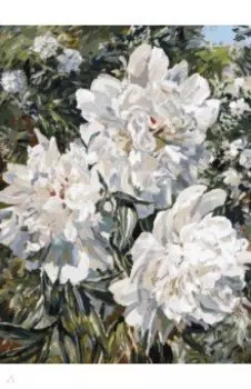 Живопись на холсте Пионы в саду