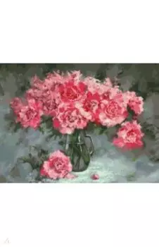 Живопись на холсте Розовые пионы