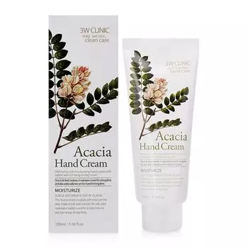 3W Clinic Крем для рук увлажняющий с экстрактом АКАЦИИ Acacia Hand Cream 100мл