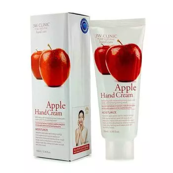 3W Clinic Крем для рук увлажняющий с экстрактом ЯБЛОКА Apple Hand Cream 100мл