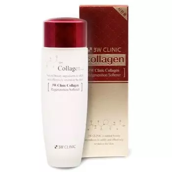 3W Clinic Лифтинг Скин-тоник для лица с Коллагеном регенерирующий Collagen Regeneration Softener 150мл