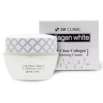 3W Clinic Осветление Крем для лица с Коллагеном Collagen Whitening Cream 60мл
