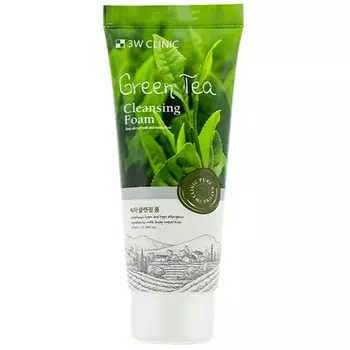 3W Clinic Пенка для умывания натуральная Зеленый чай Green Tea Foam Cleansing 100мл