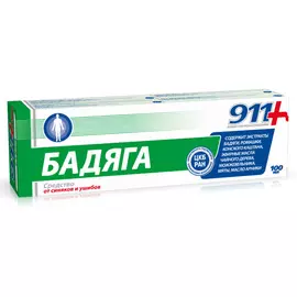 911 Бадяга гель от синяков и ушибов для тела 100мл N1 туба