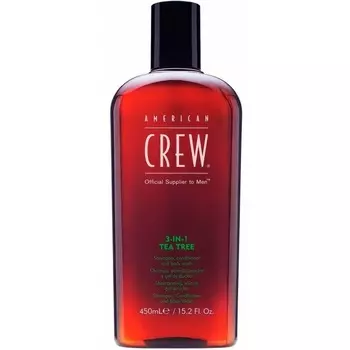 American Crew Tea Tree 3-in-1 Средство 3 в 1 Шампунь, Кондиционер и Гель для душа Чайное дерево 450мл